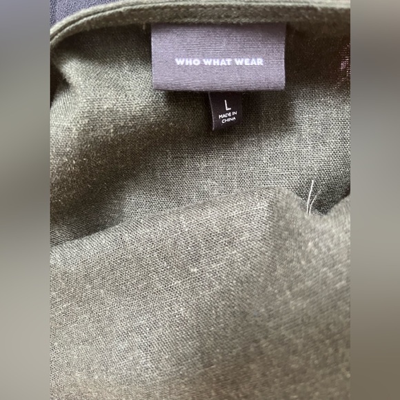 Dark Green linen blend jumpsuit - Picture 2 of 8